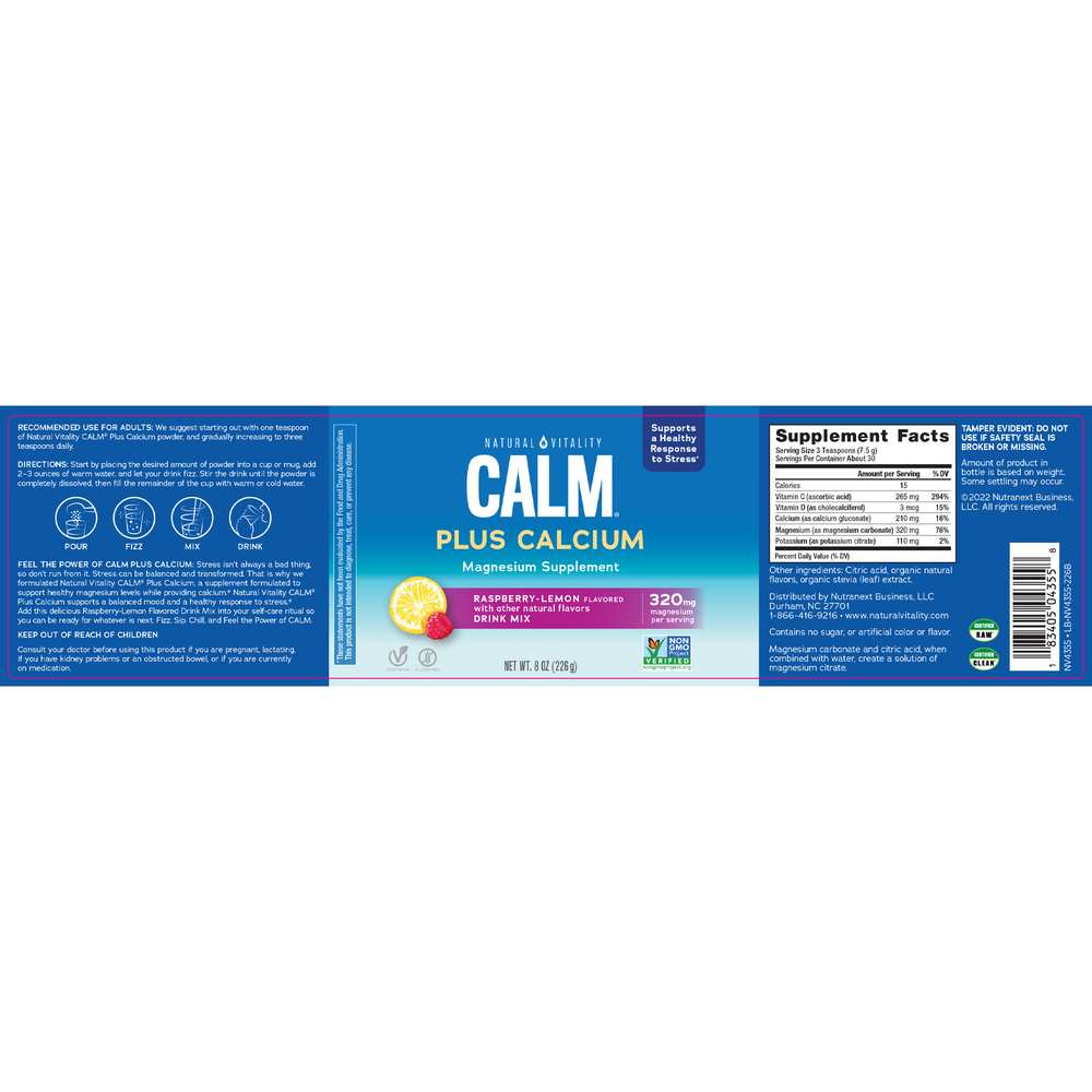 Calm Plus Calcium Raspberry/Lemon