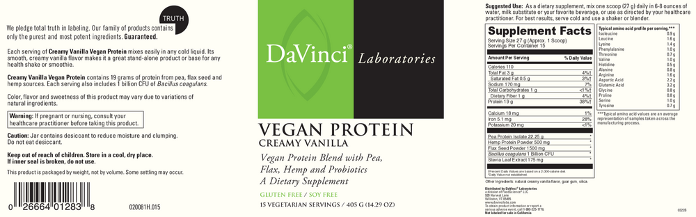 Vegan Protein Creamy Vanilla
