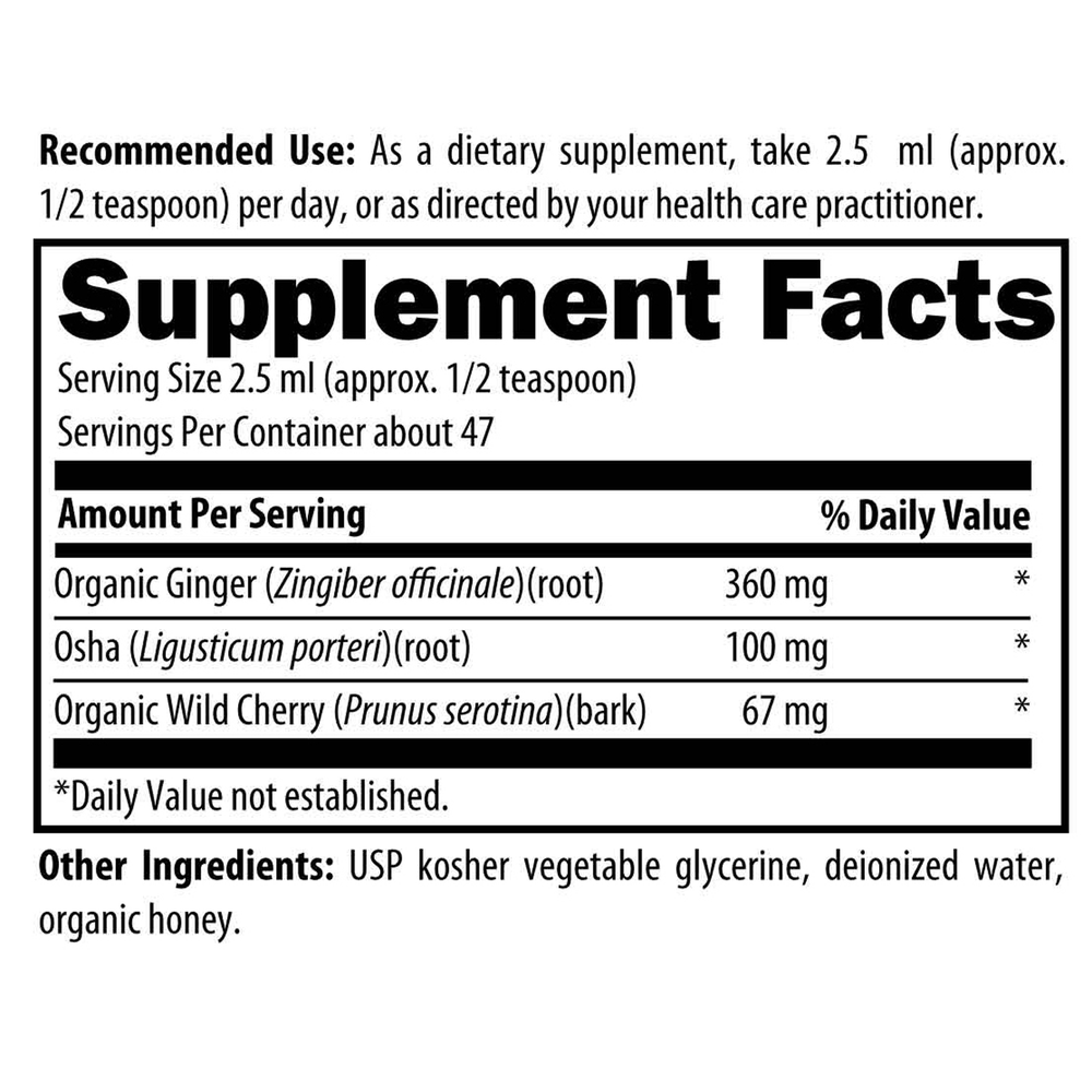 Ginger-Tussin Organic Syrup