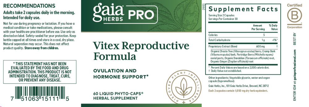 Vitex Reproductive Formula (formerly Vitex Supreme)