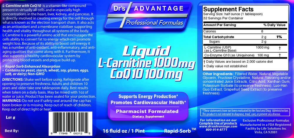 Liquid L-Carnitine CoQ10