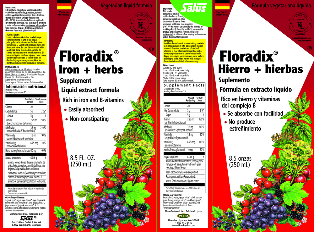 Floradix® Iron + Herbs Liquid Iron and Vitamin