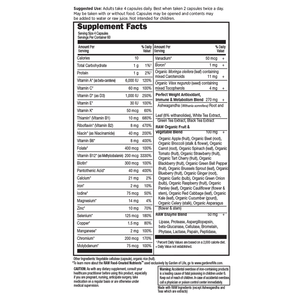 Vitamin Code Perfect Weight Multi