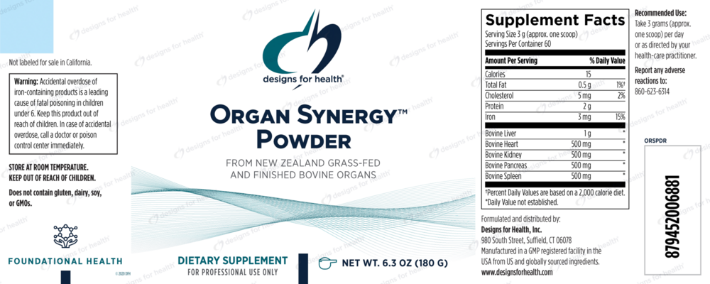 Organ Synergy™ Powder (California Only)