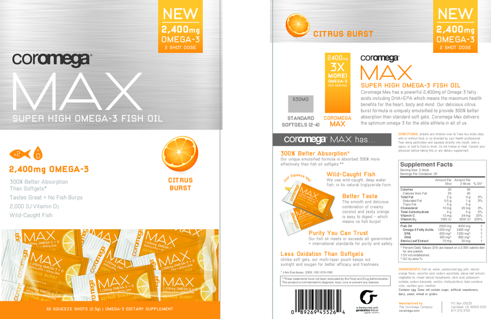 Coromega MAX Citrus Burst