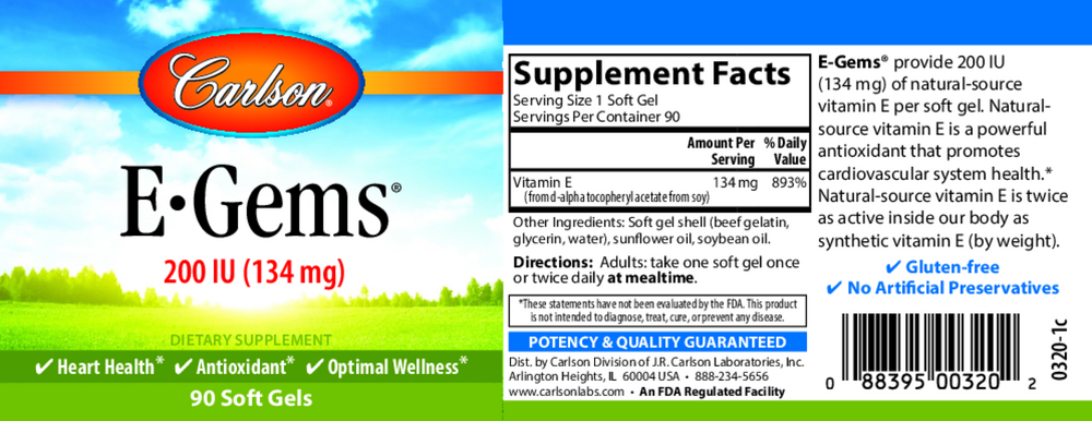 E-Gems® 200IU