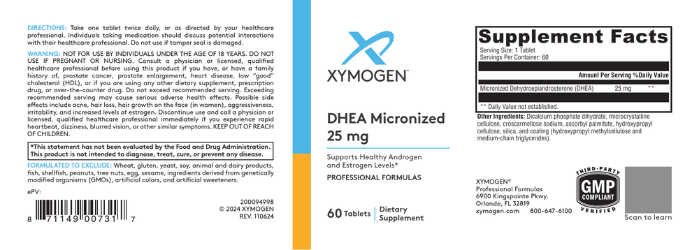 DHEA Micronized 25mg