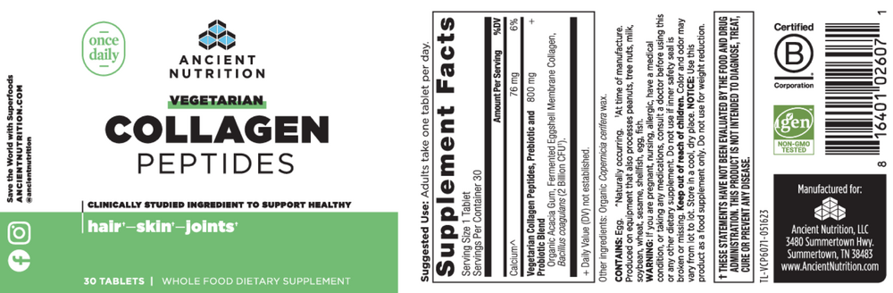 Vegetarian Collagen Peptides Tablets