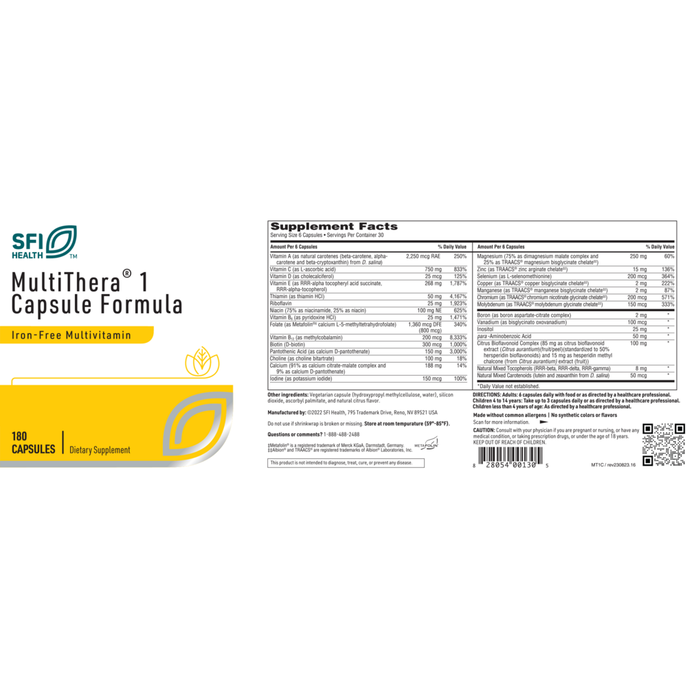 MultiThera® 1 Iron-Free Tablet