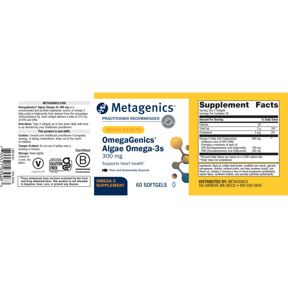 OmegaGenics® Algae Omega-3s