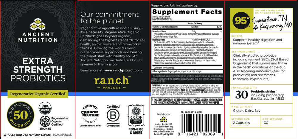 Regenerative Organic Certified Extra Strength Probiotics 50B