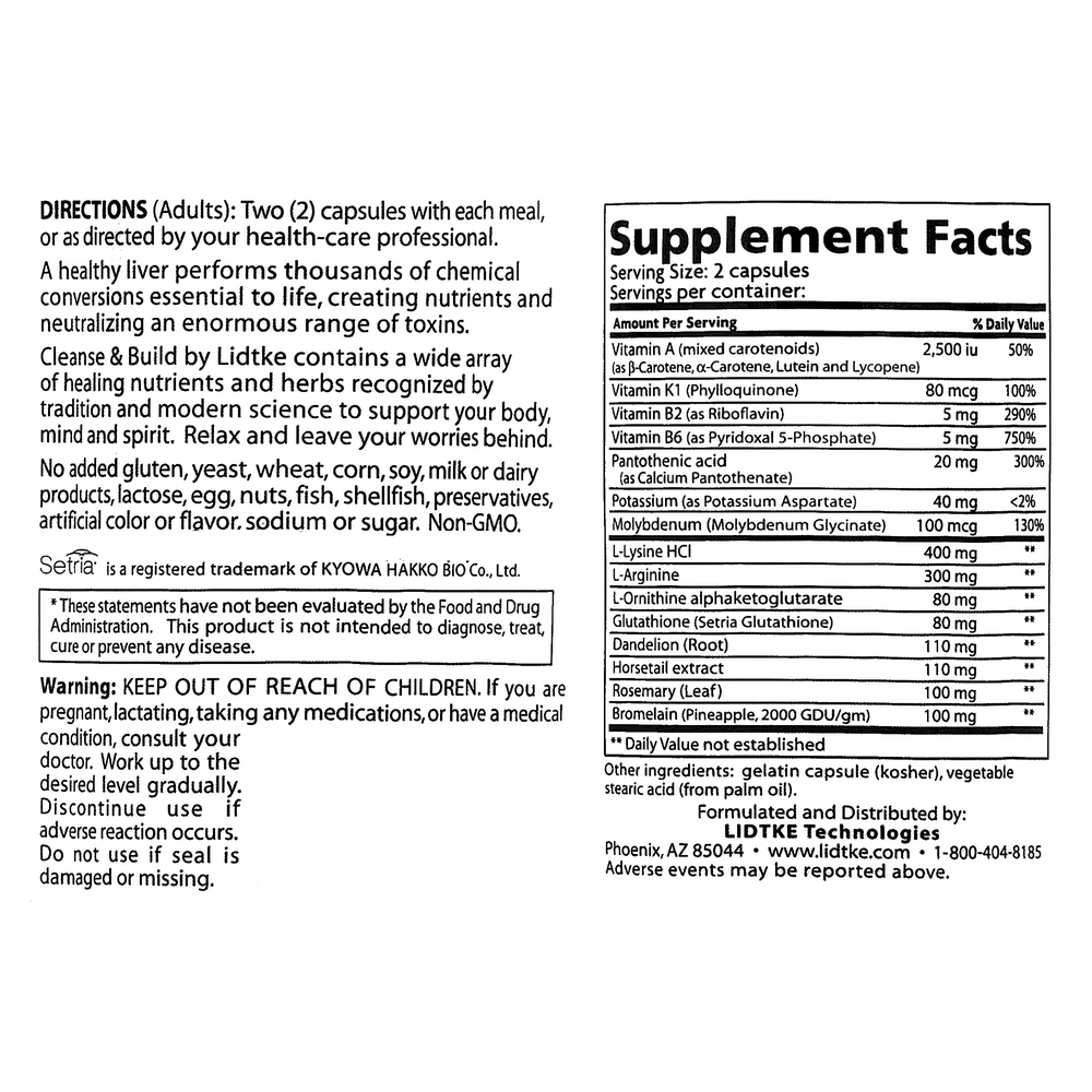 Cleanse and Build Blood/Liver Cleanser