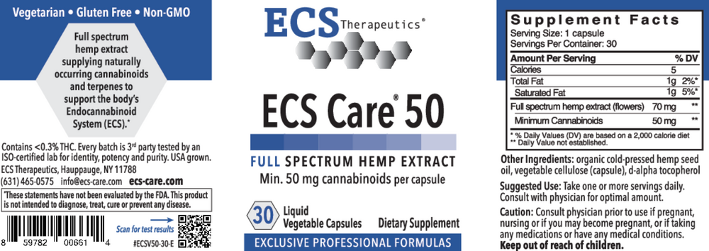 ECS Care® 50 Full Spectrum Hemp (California Only)