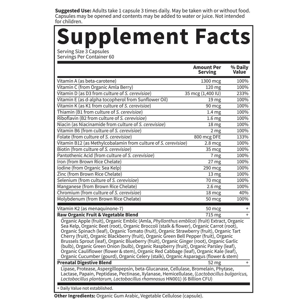 Vitamin Code RAW Prenatal