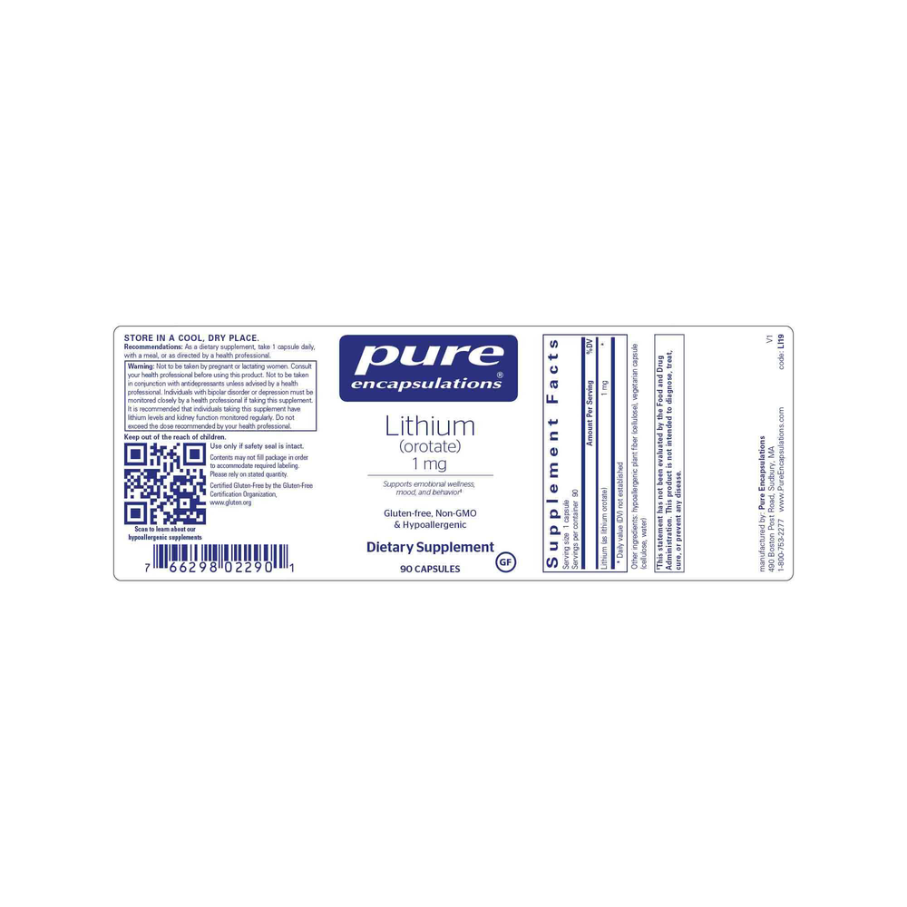 Lithium (orotate) 1mg