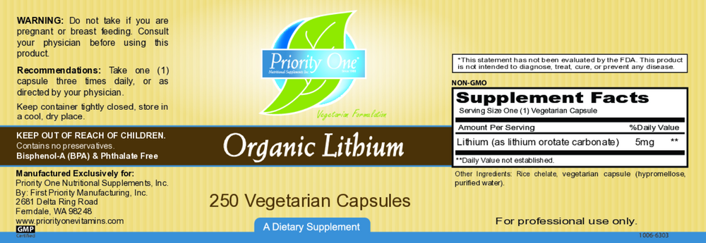 Lithium Organic/Priority 5mg