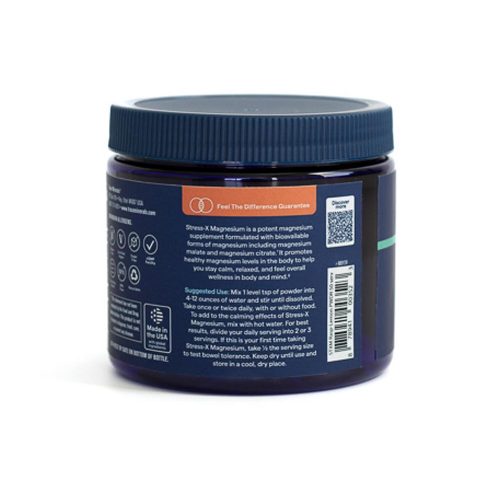 Stress-X Magnesium Powder, Raspberry Lemon