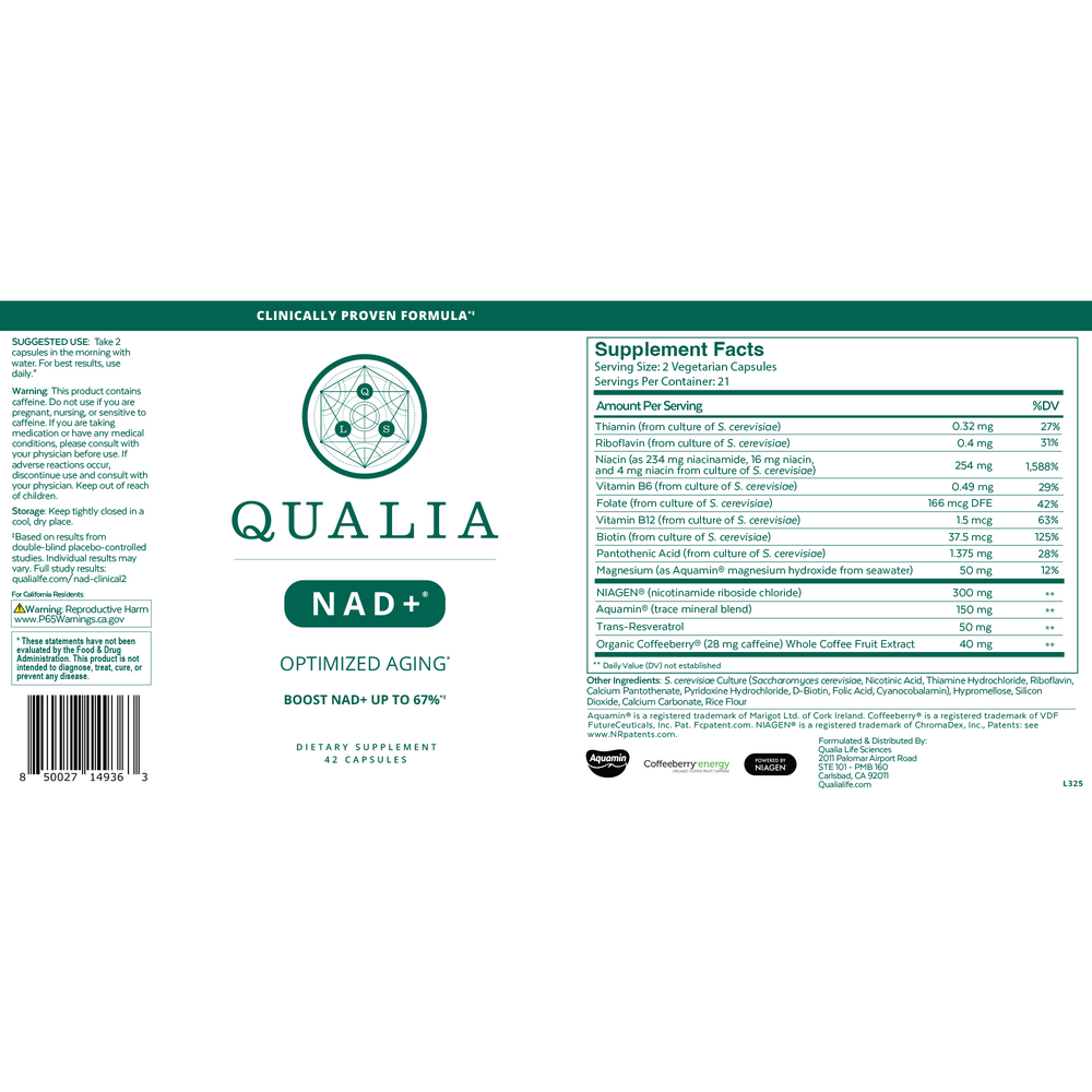Qualia NAD+ Optimized Aging