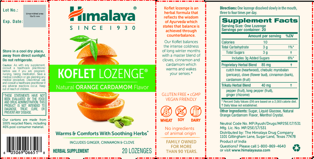 Koflet Lozenges Orange Cardamom