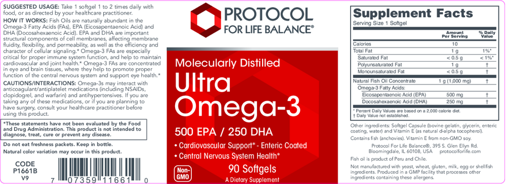 Ultra Omega-3 500EPA/250DHA