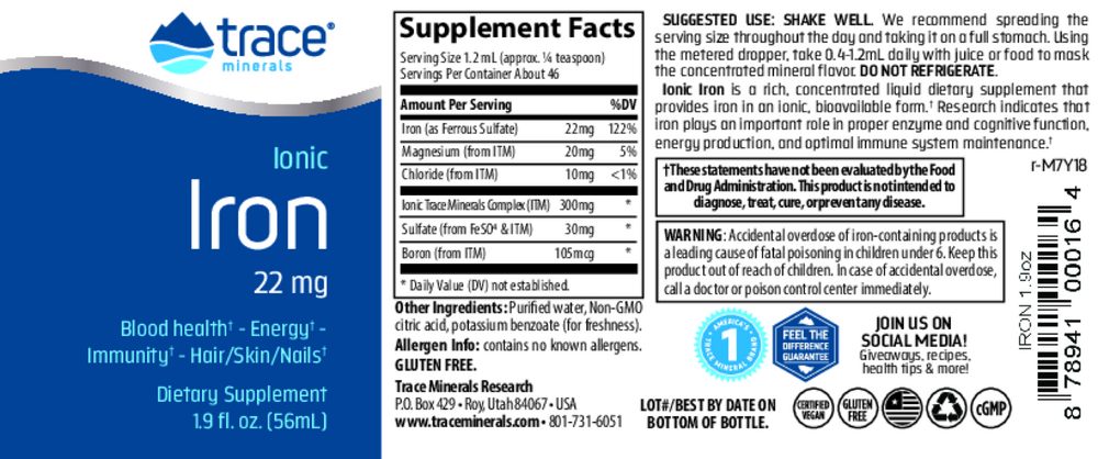 Liquid Ionic Iron 22mg