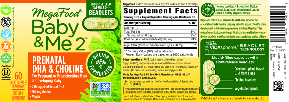 Baby & Me 2 Prenatal DHA & Choline