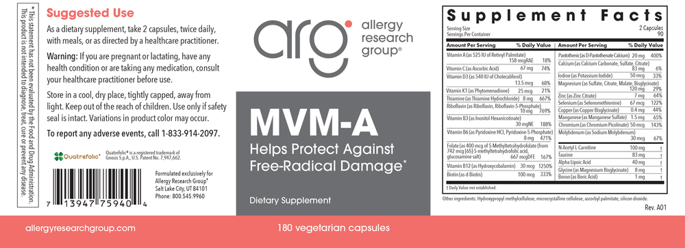 MVM-A Antioxidant Protocol