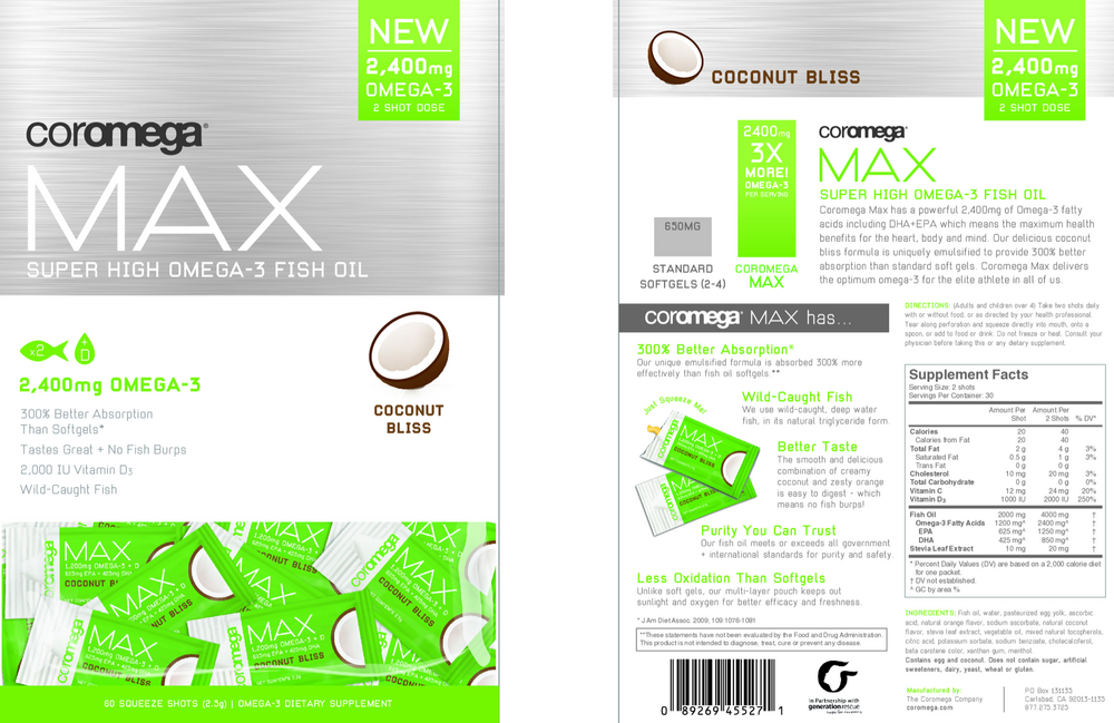 Coromega MAX Coconut Bliss