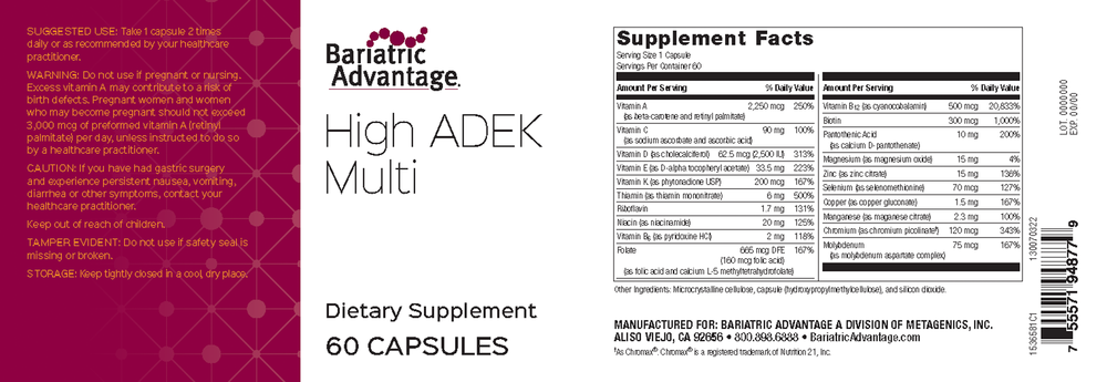 High ADEK Multi Capsule
