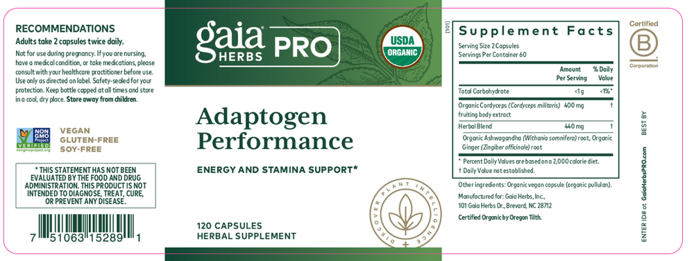 Adaptogen Performance