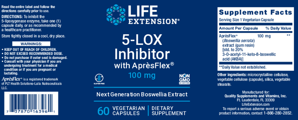 5-LOX Inhibitor with ApresFlex 100mg
