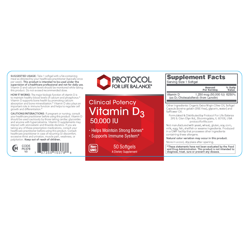 Vitamin D3 50,000 IU