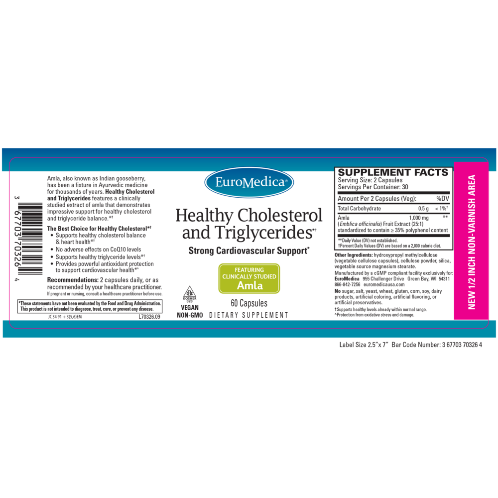 Healthy Cholesterol and Triglycerides* 