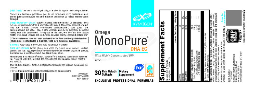 Omega MonoPure DHA EC