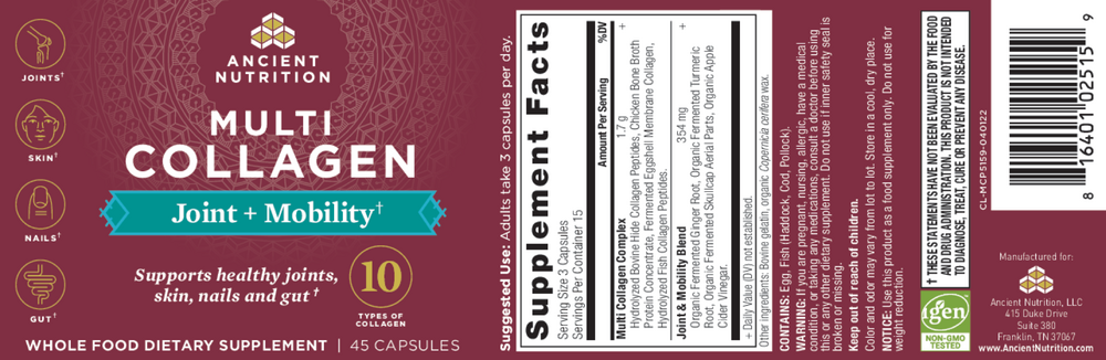 Multi Collagen Capsules Joint + Mobility