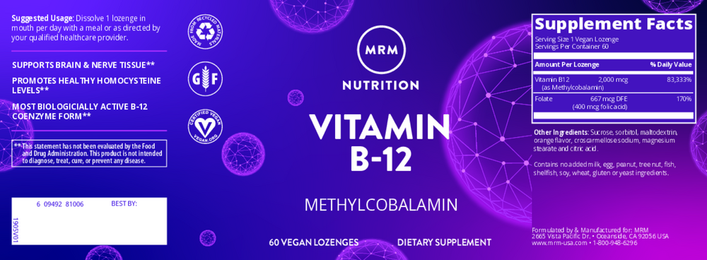 B-12 Methylcobalamin 2000mcg