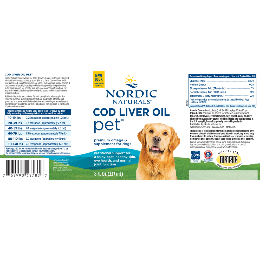 Pet Cod Liver Oil Liquid Plain