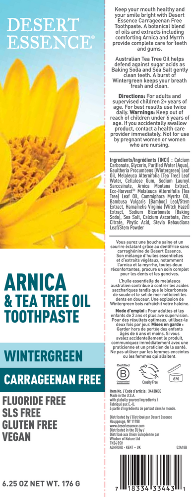 Arnica & Tea Tree Oil Carrageenan Free T