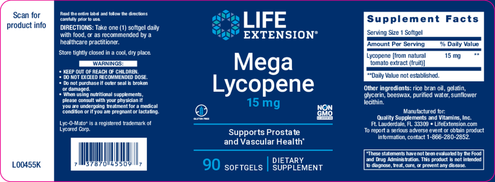Mega Lycopene 15mg