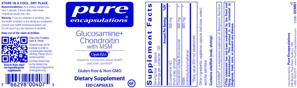 Glucosamine Chondroitin W/ MSM