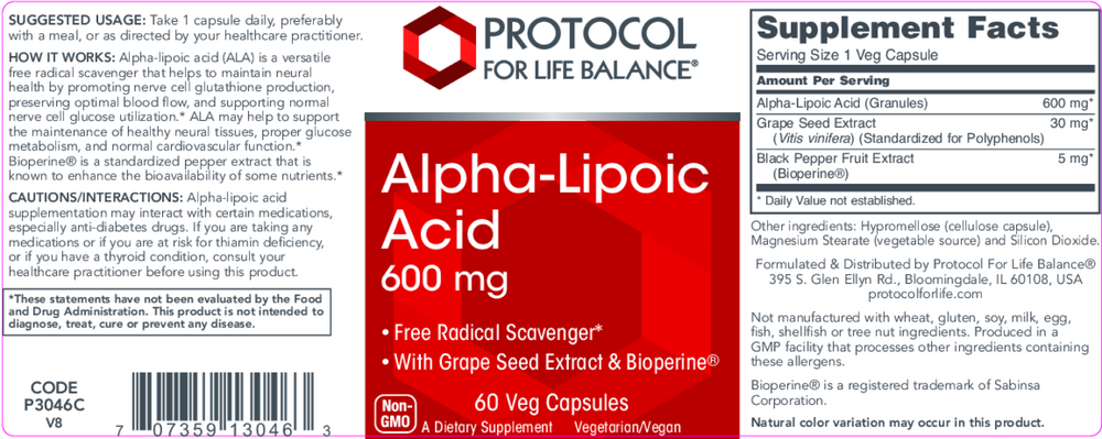 Alpha Lipoic Acid 600mg