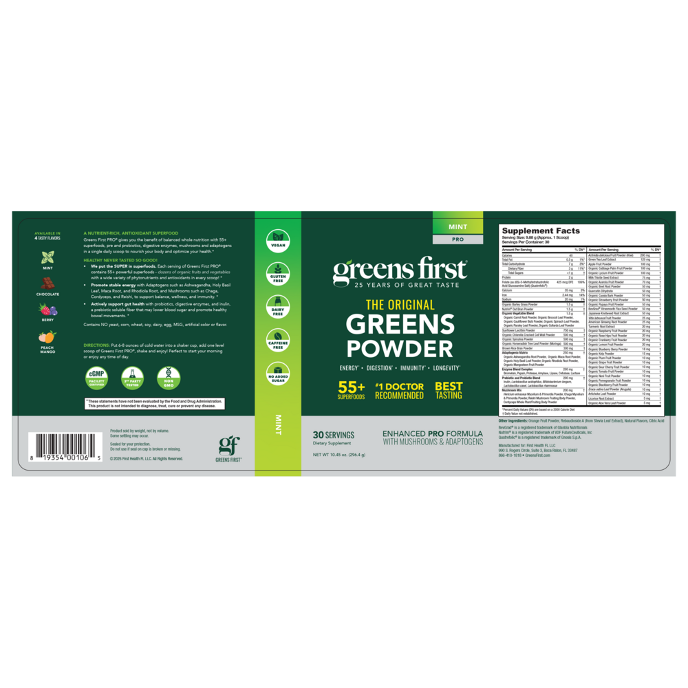 Greens First PRO Mint 30 serv