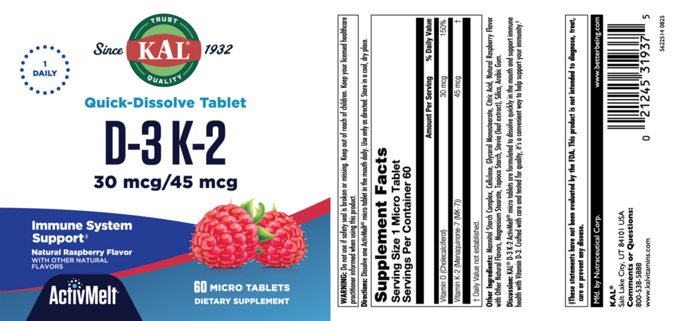 D3 & K2 ActivMelt Raspberry