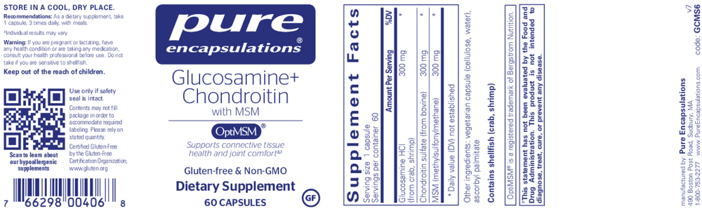 Glucosamine Chondroitin W/ MSM