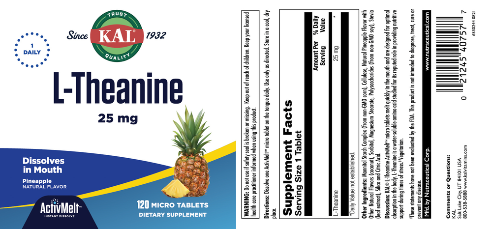 L-Theanine 25 mg Pineapple
