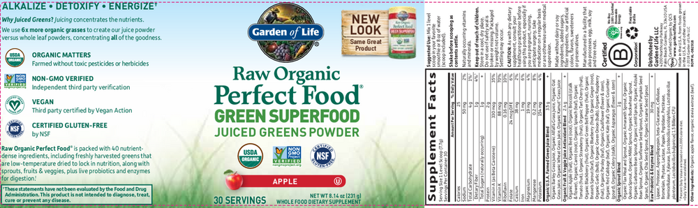 Perfect Food Raw-Real Raw Organic Apple Powder