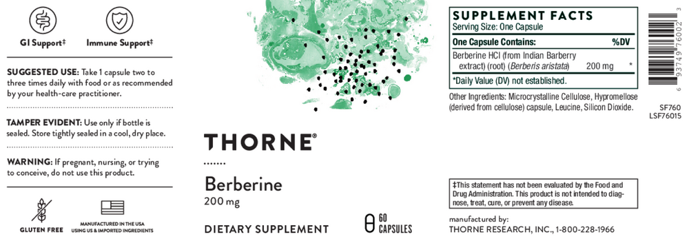 Berberine 200mg (formerly Berbercap)