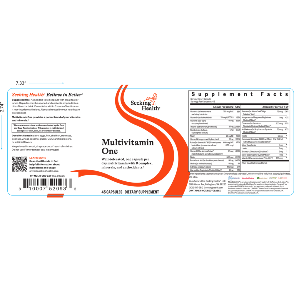Multivitamin One