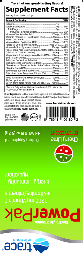 Electrolyte Stamina Power Pak - Cherry Limeade