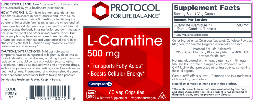 L-Carnitine 500mg